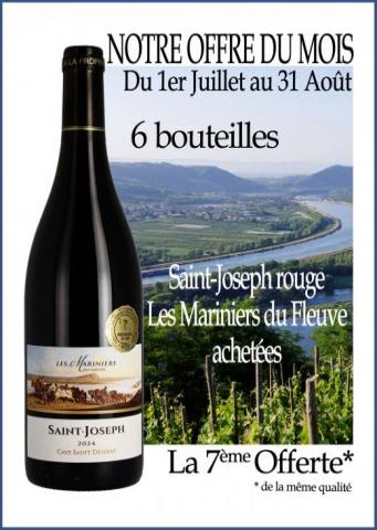 Visuel actualité NOTRE OFFRE DU MOIS dans nos caveaux du 1er juillet au 31 août 2026 Cave Saint Désirat