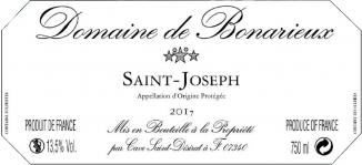 Visual bottle SAINT JOSEPH RED DOMAINE DE BONARIEUX Saint Désirat Cellar